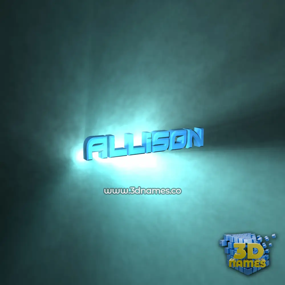 allison in Light Shine style - 3D name wallpaper