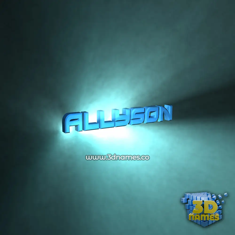 allyson in Light Shine style - 3D name wallpaper