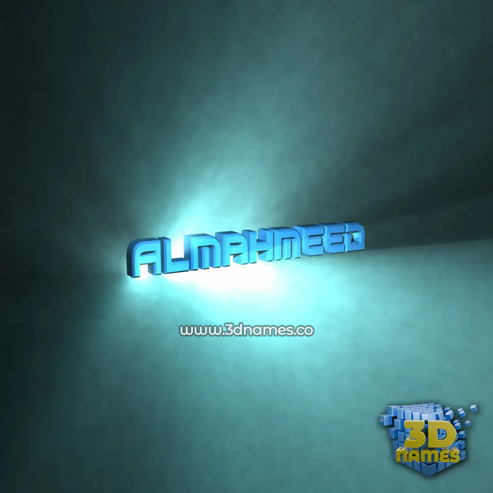 almahmeed in Light Shine style - 3D name wallpaper