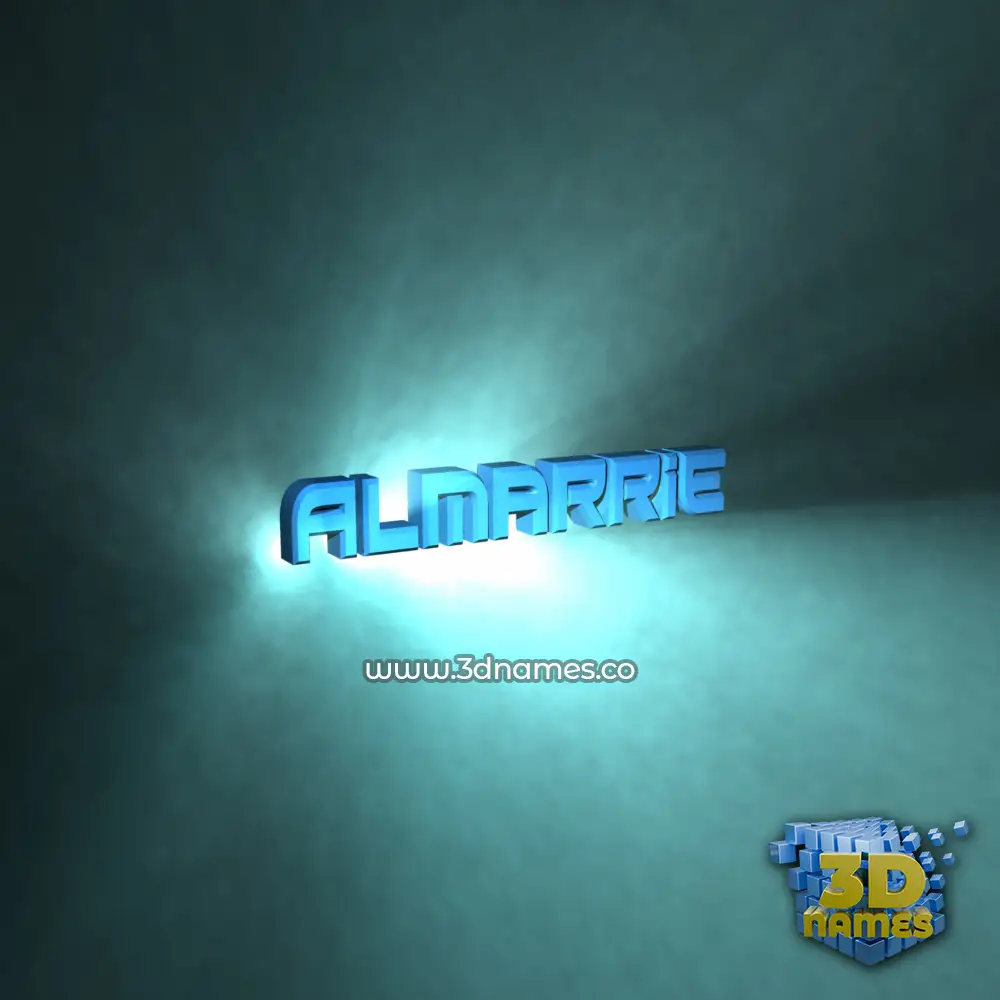 almarrie in Light Shine style - 3D name wallpaper