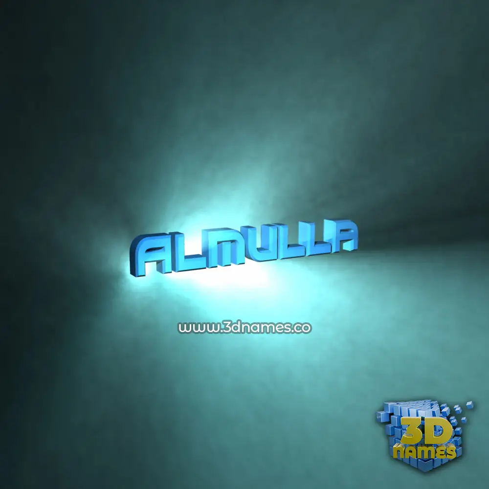 almulla in Light Shine style - 3D name wallpaper
