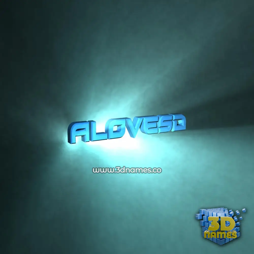 alovesd in Light Shine style - 3D name wallpaper