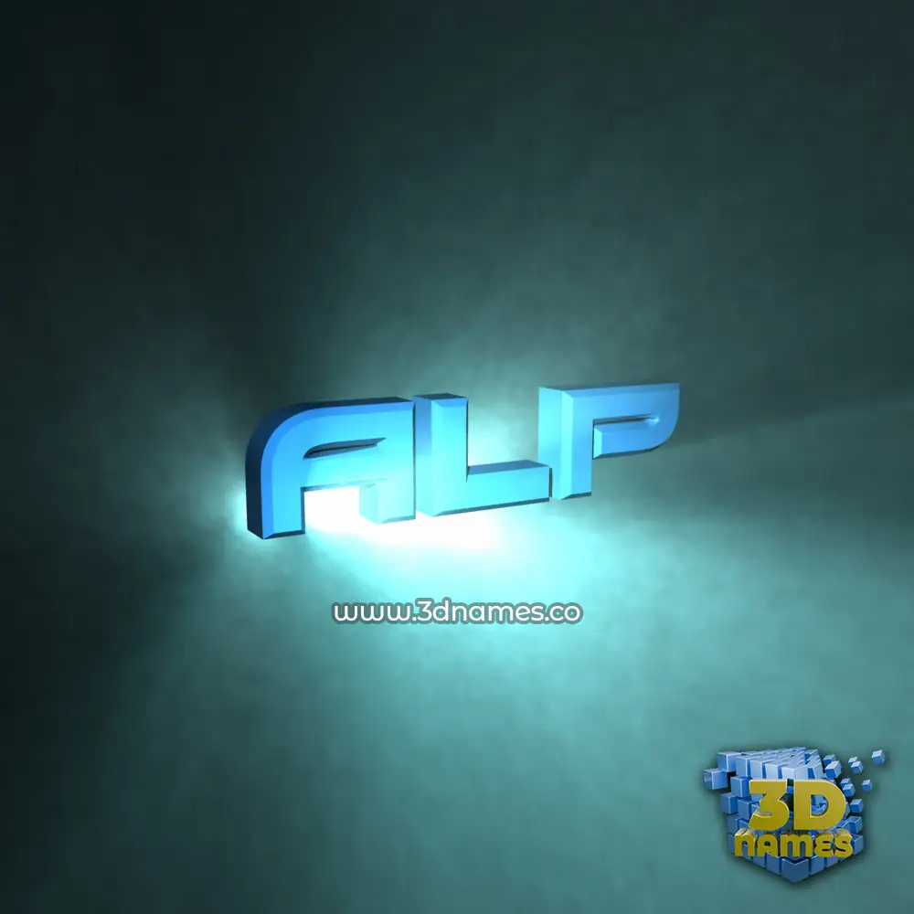 alp in Light Shine style - 3D name wallpaper
