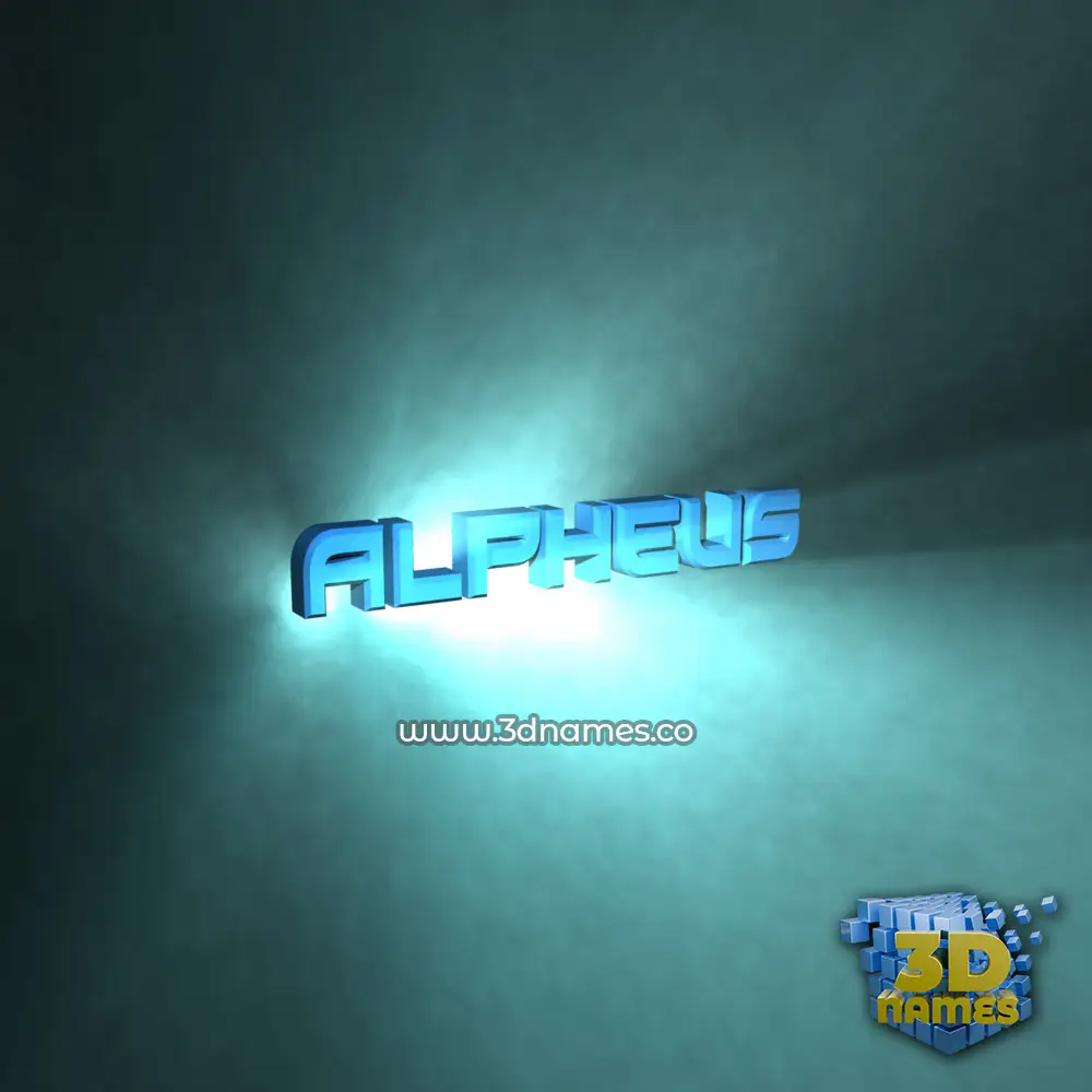 alpheus in Light Shine style - 3D name wallpaper
