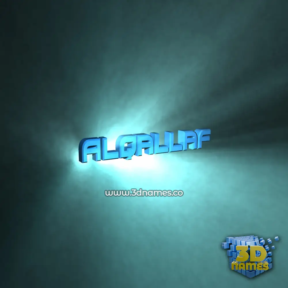 alqallaf in Light Shine style - 3D name wallpaper