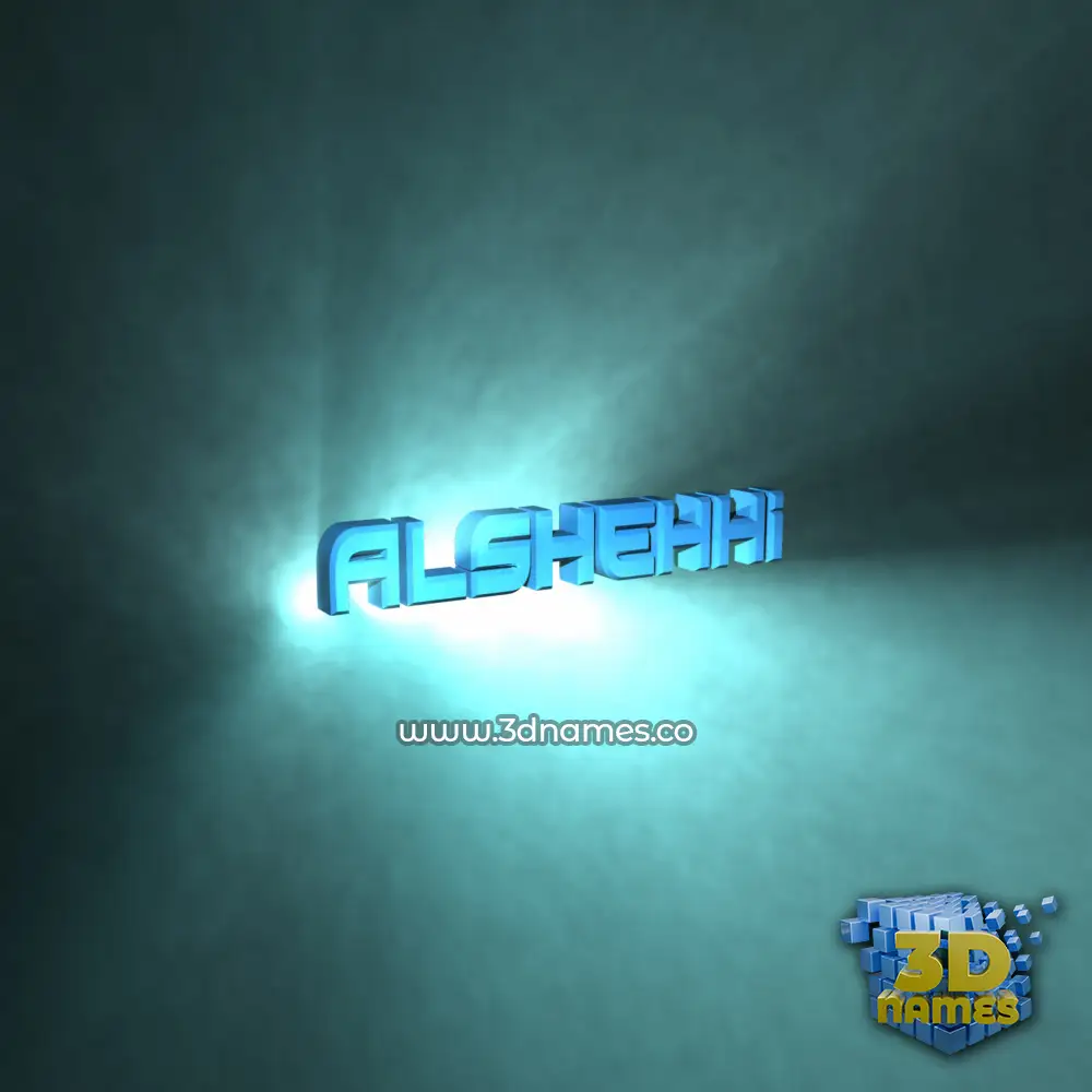 alshehhi in Light Shine style - 3D name wallpaper