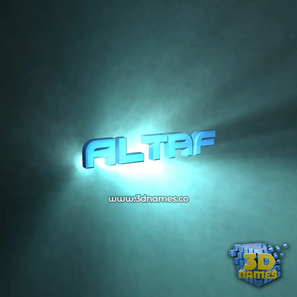 altaf in Light Shine style - 3D name wallpaper