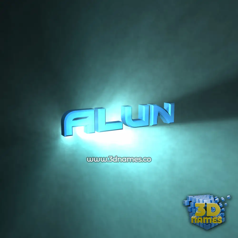 alun in Light Shine style - 3D name wallpaper