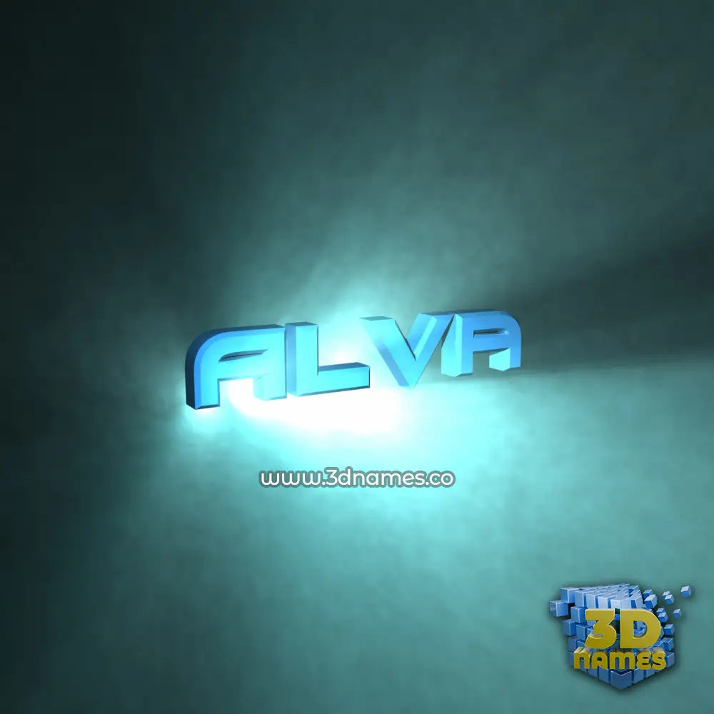 alva in Light Shine style - 3D name wallpaper