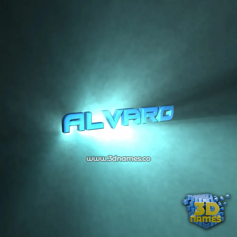 alvaro in Light Shine style - 3D name wallpaper