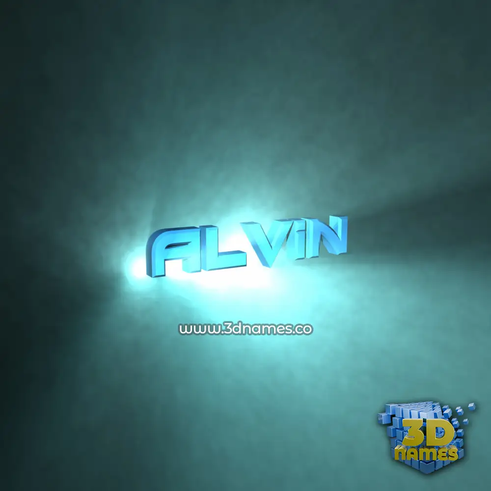 alvin in Light Shine style - 3D name wallpaper
