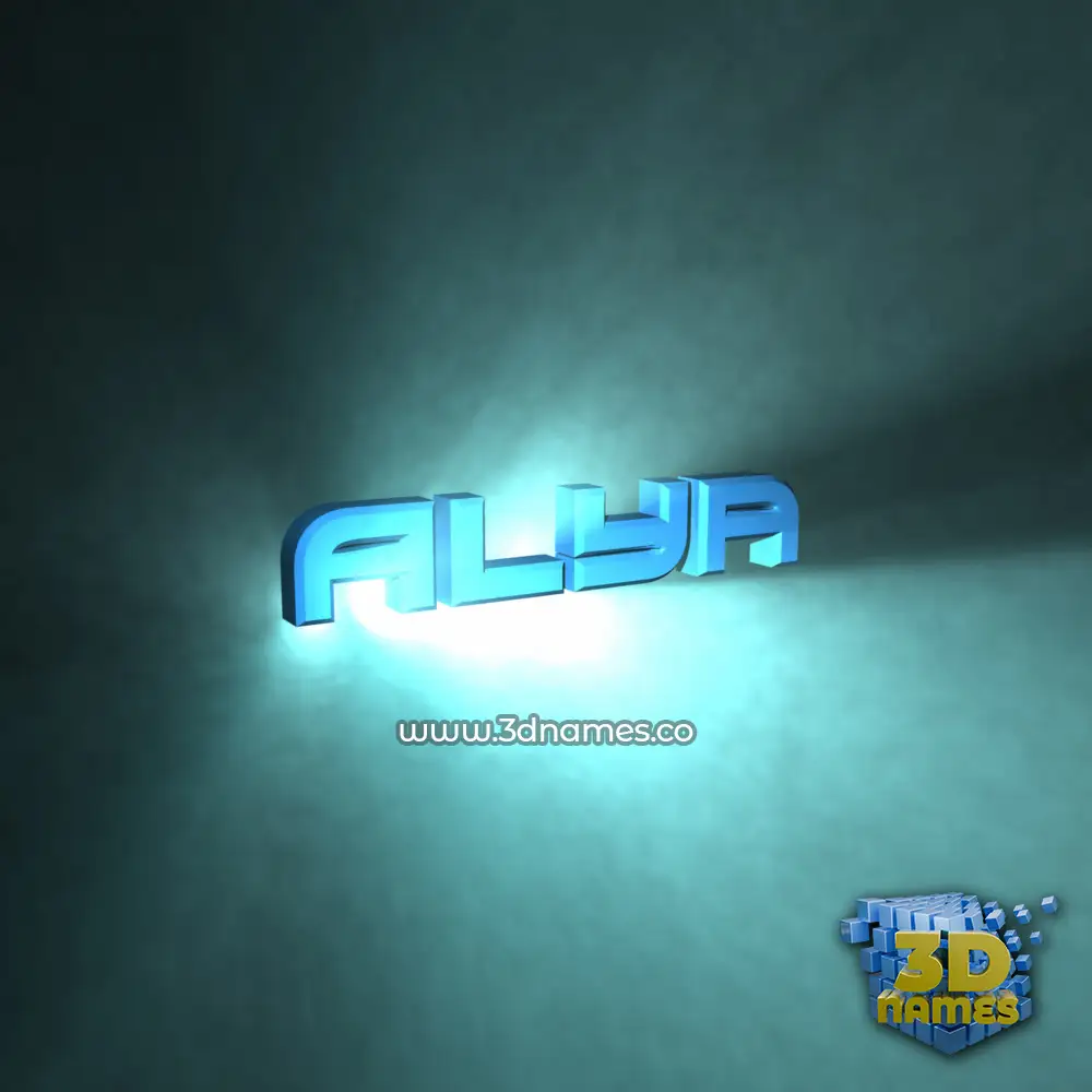 alya in Light Shine style - 3D name wallpaper