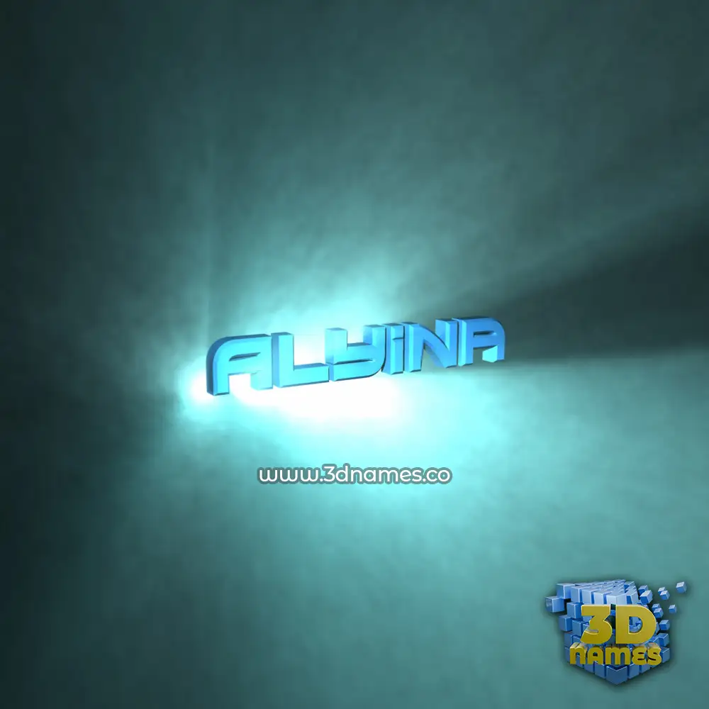 alyina in Light Shine style - 3D name wallpaper