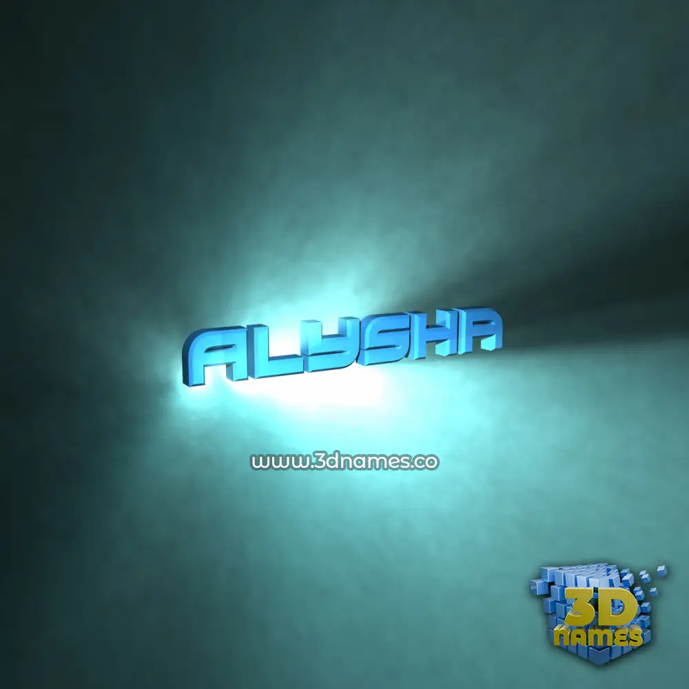 alysha in Light Shine style - 3D name wallpaper