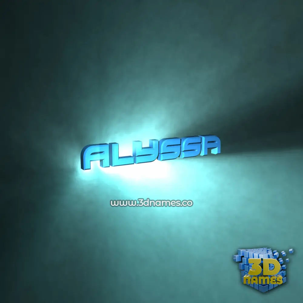 alyssa in Light Shine style - 3D name wallpaper