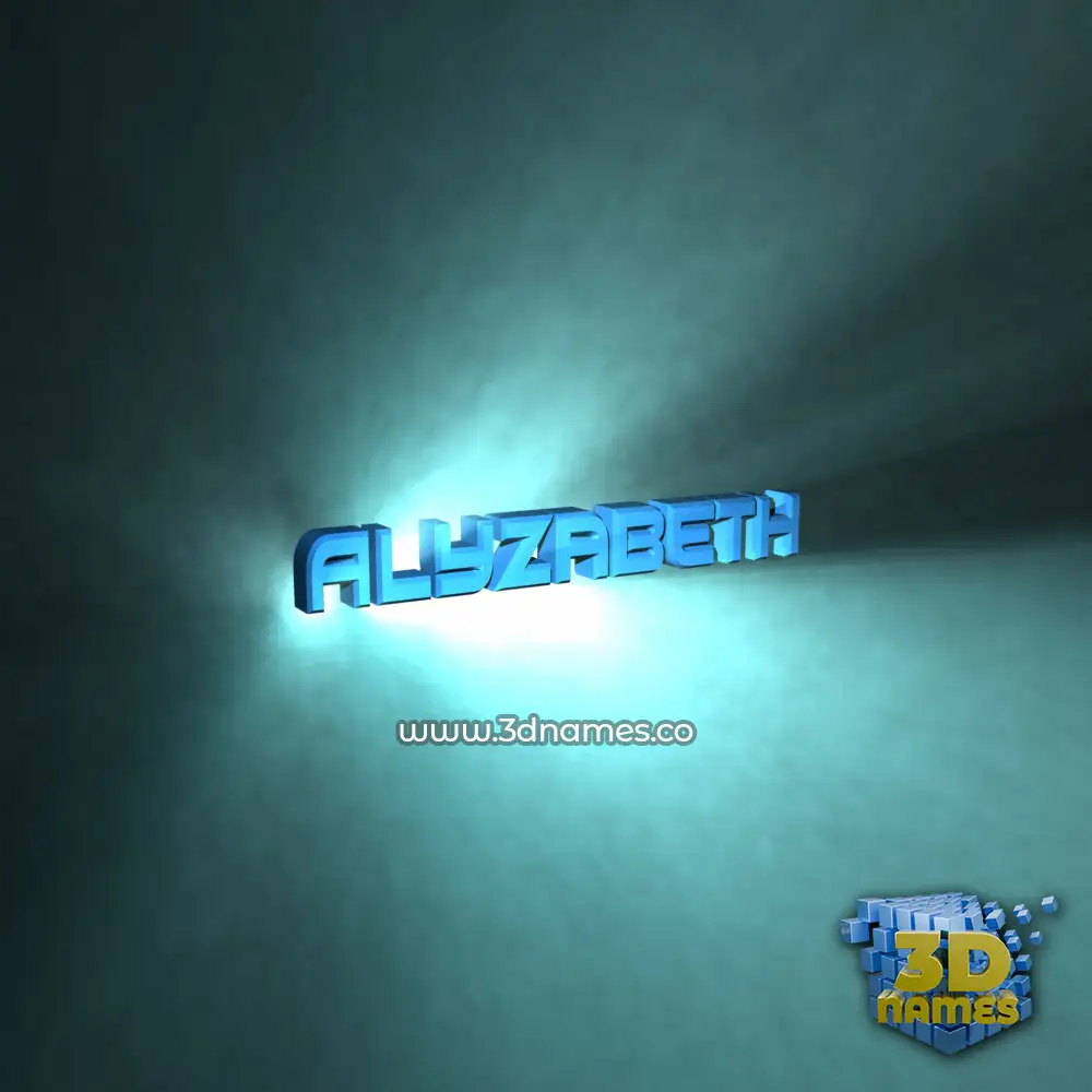 alyzabeth in Light Shine style - 3D name wallpaper