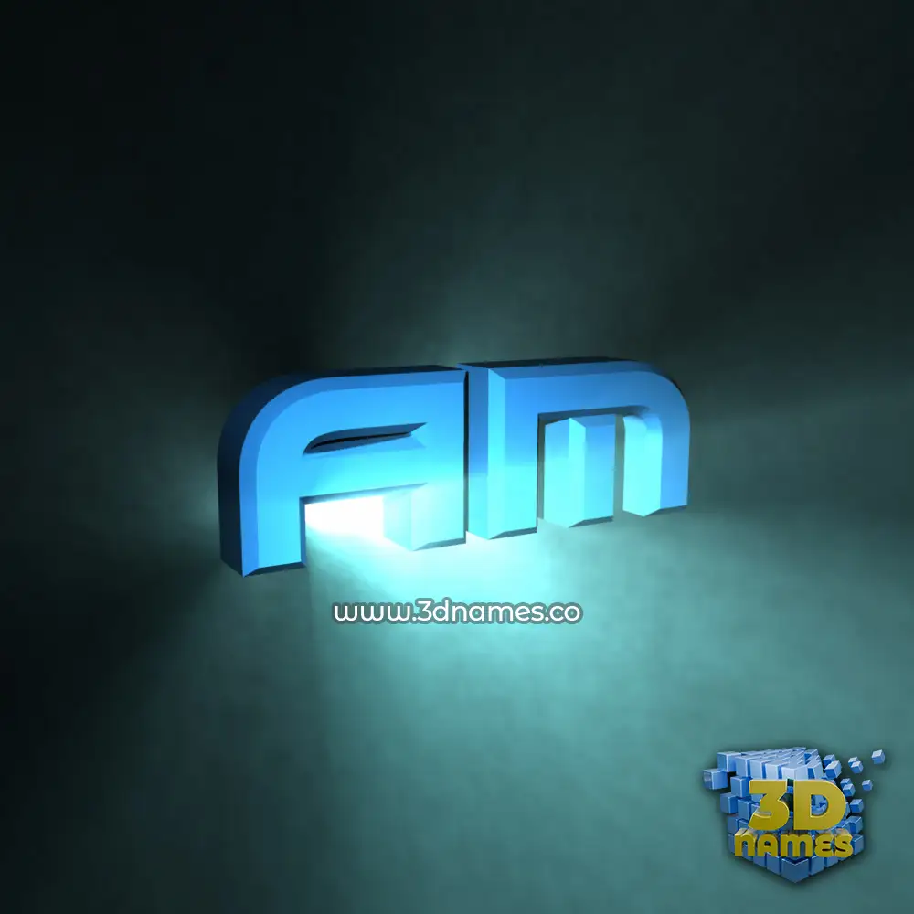 am in Light Shine style - 3D name wallpaper