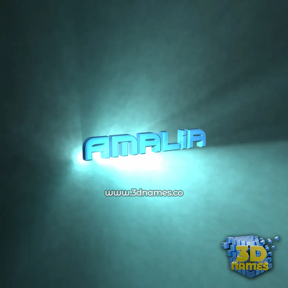 amalia in Light Shine style - 3D name wallpaper