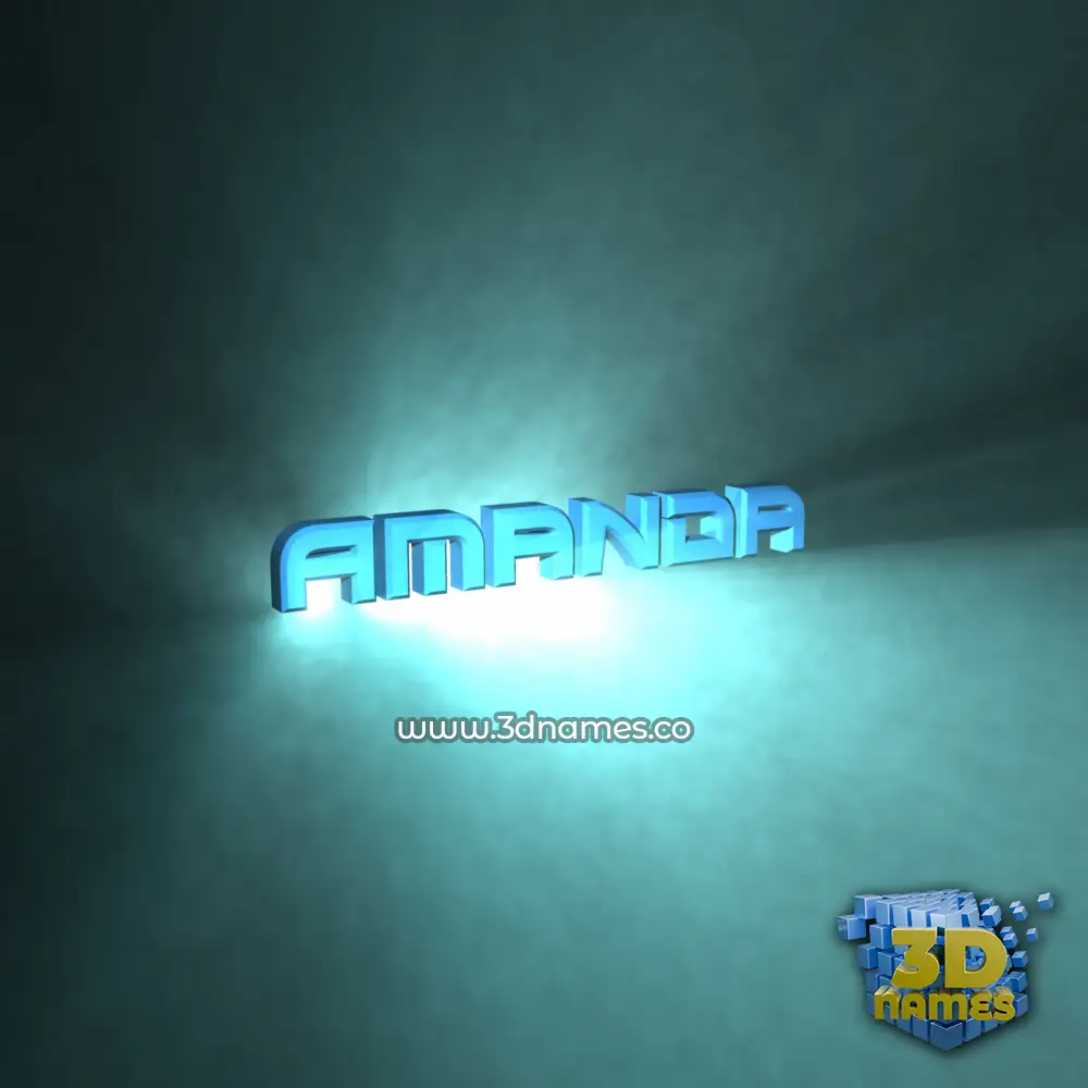 amanda in Light Shine style - 3D name wallpaper