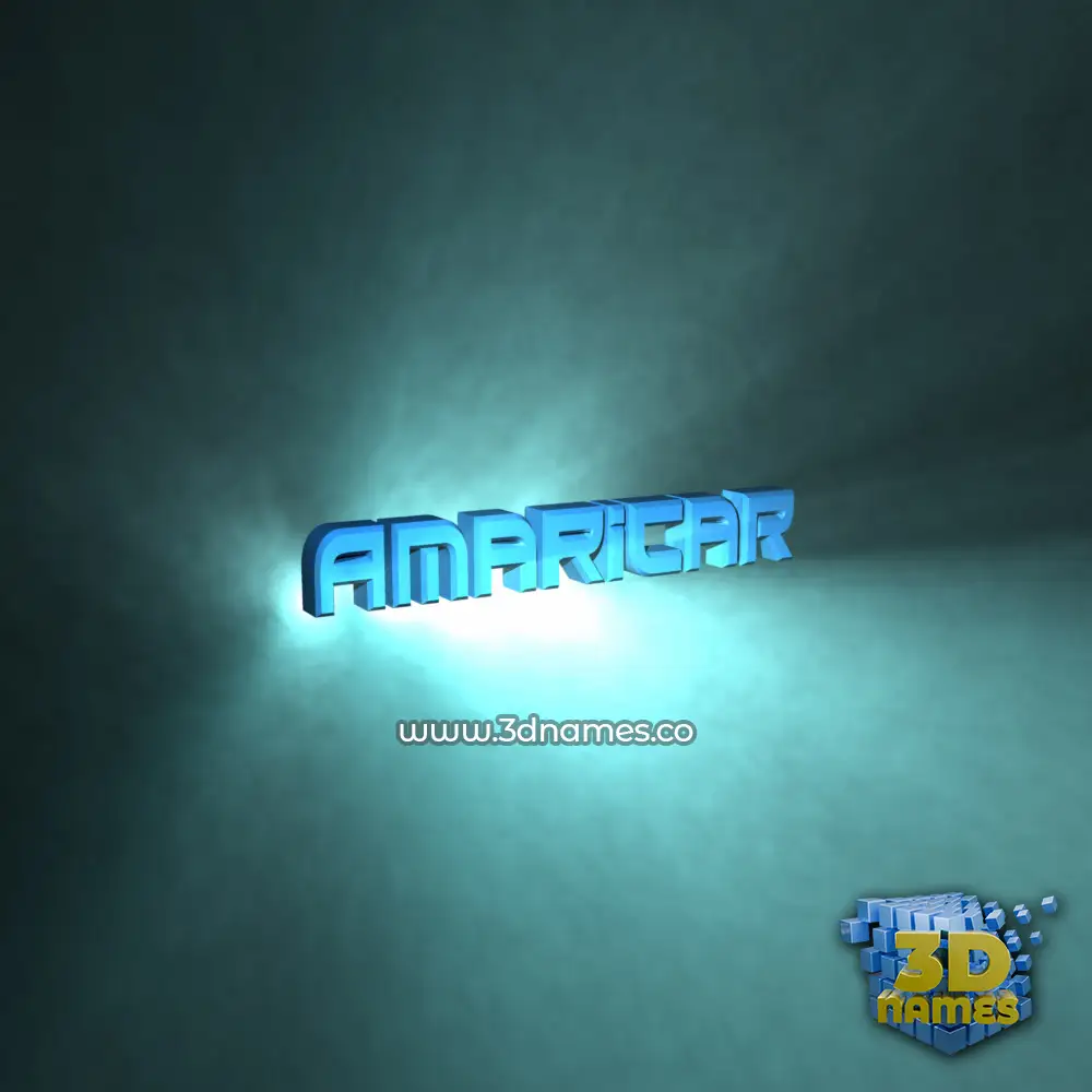 amaricar in Light Shine style - 3D name wallpaper