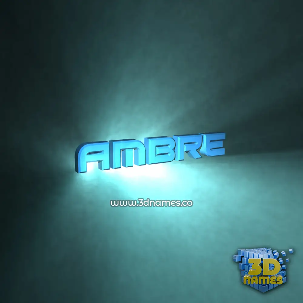 ambre in Light Shine style - 3D name wallpaper