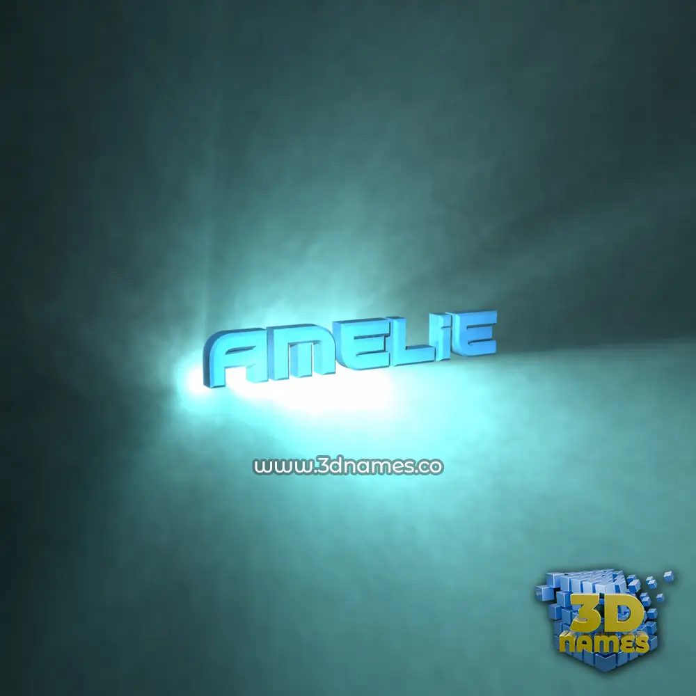 amelie in Light Shine style - 3D name wallpaper
