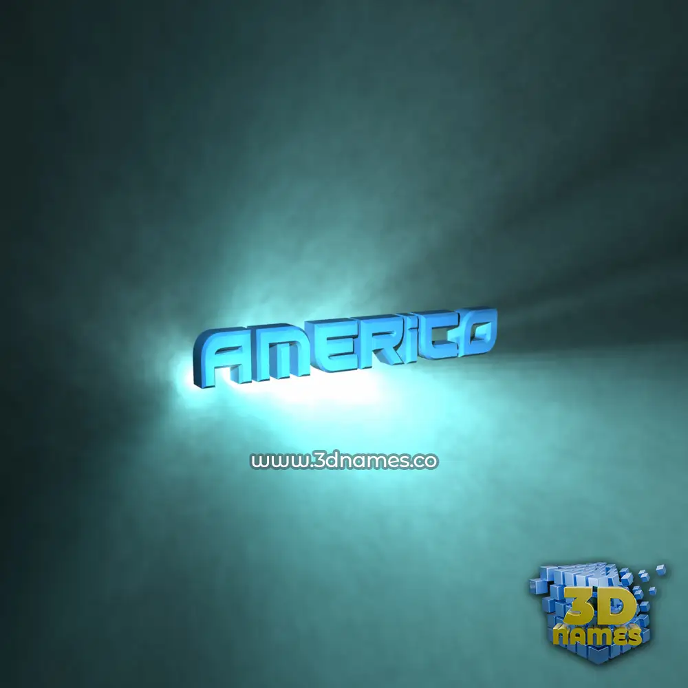 americo in Light Shine style - 3D name wallpaper
