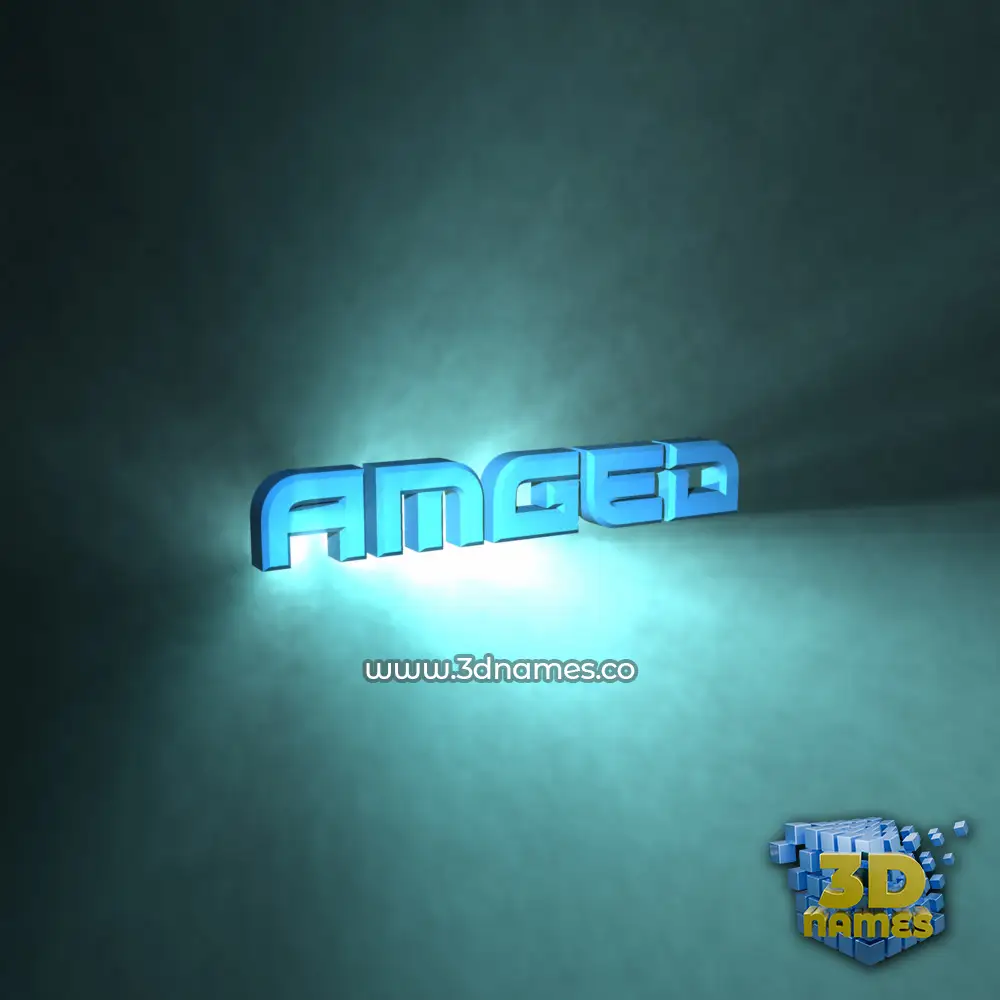 amged in Light Shine style - 3D name wallpaper