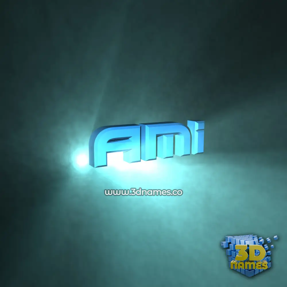 ami in Light Shine style - 3D name wallpaper