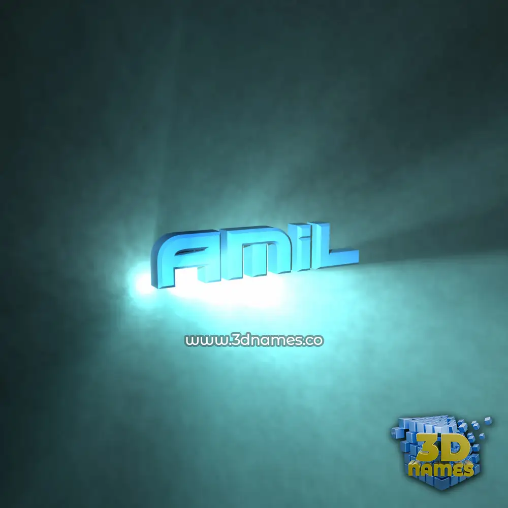 amil in Light Shine style - 3D name wallpaper