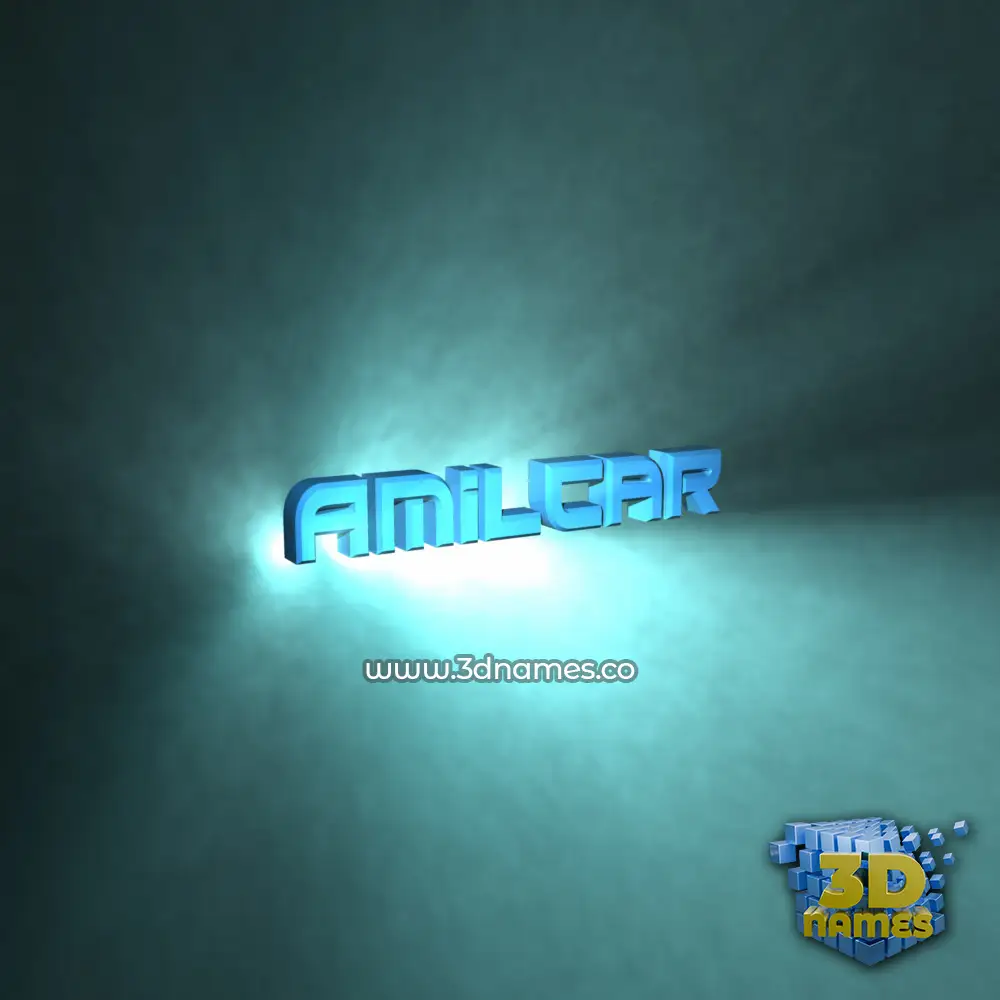 amilcar in Light Shine style - 3D name wallpaper