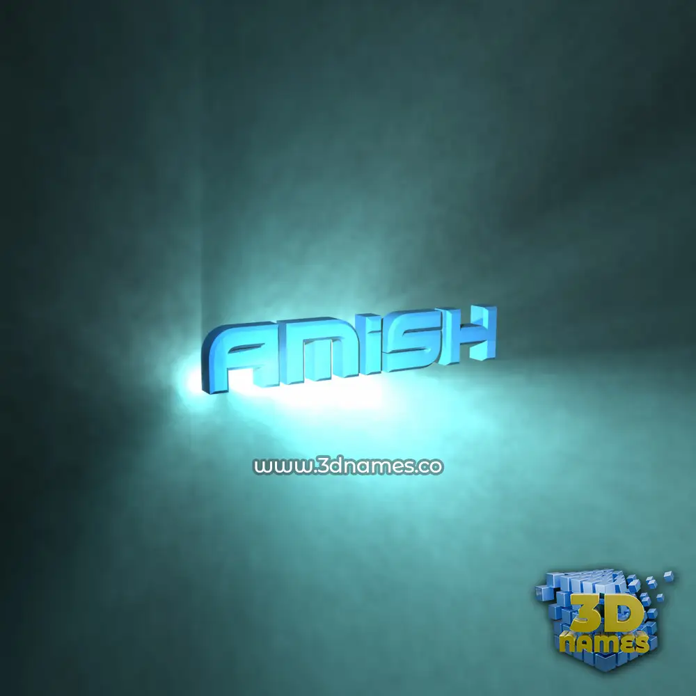 amish in Light Shine style - 3D name wallpaper