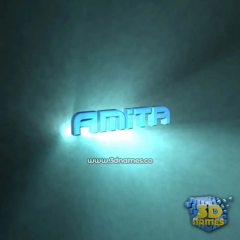 amita in Light Shine style - 3D name wallpaper