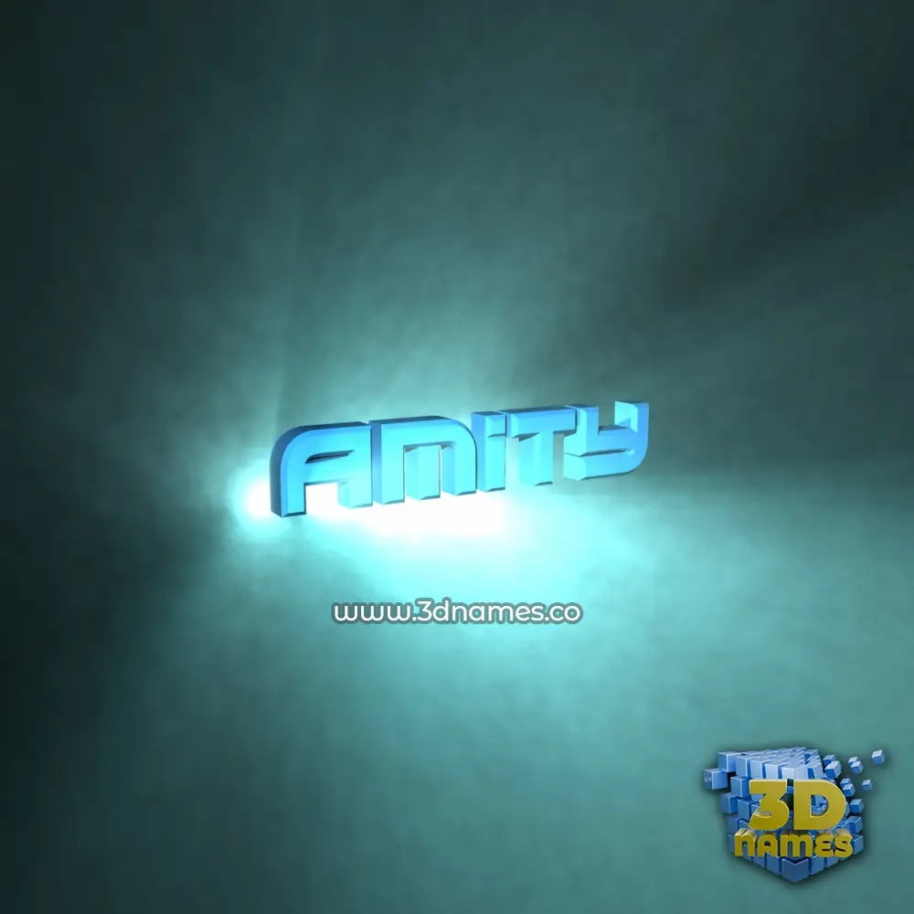 amity in Light Shine style - 3D name wallpaper