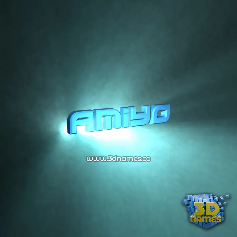 amiyo in Light Shine style - 3D name wallpaper