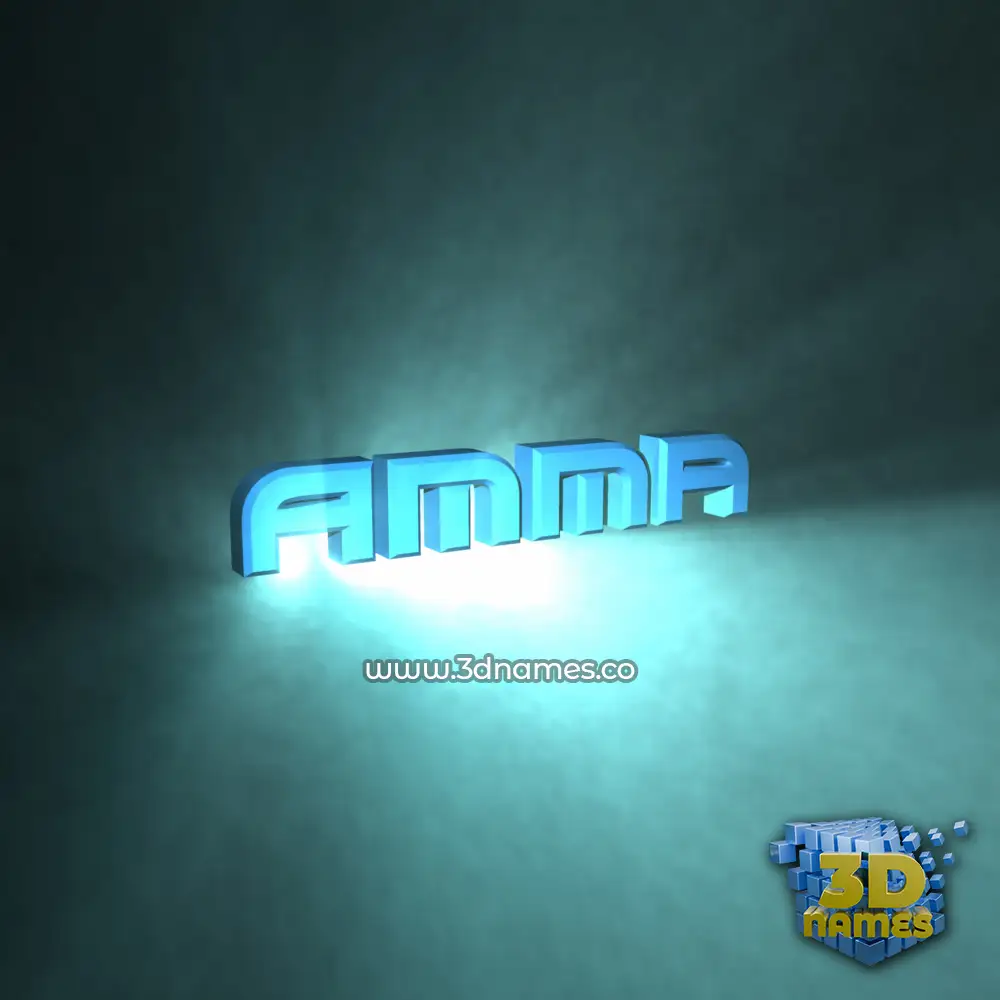 amma in Light Shine style - 3D name wallpaper