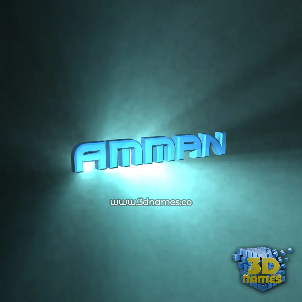 amman in Light Shine style - 3D name wallpaper