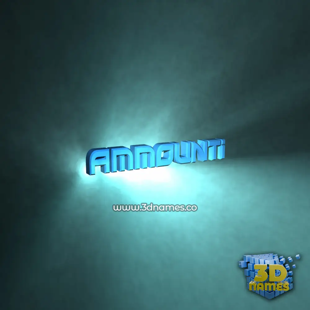 ammounti in Light Shine style - 3D name wallpaper