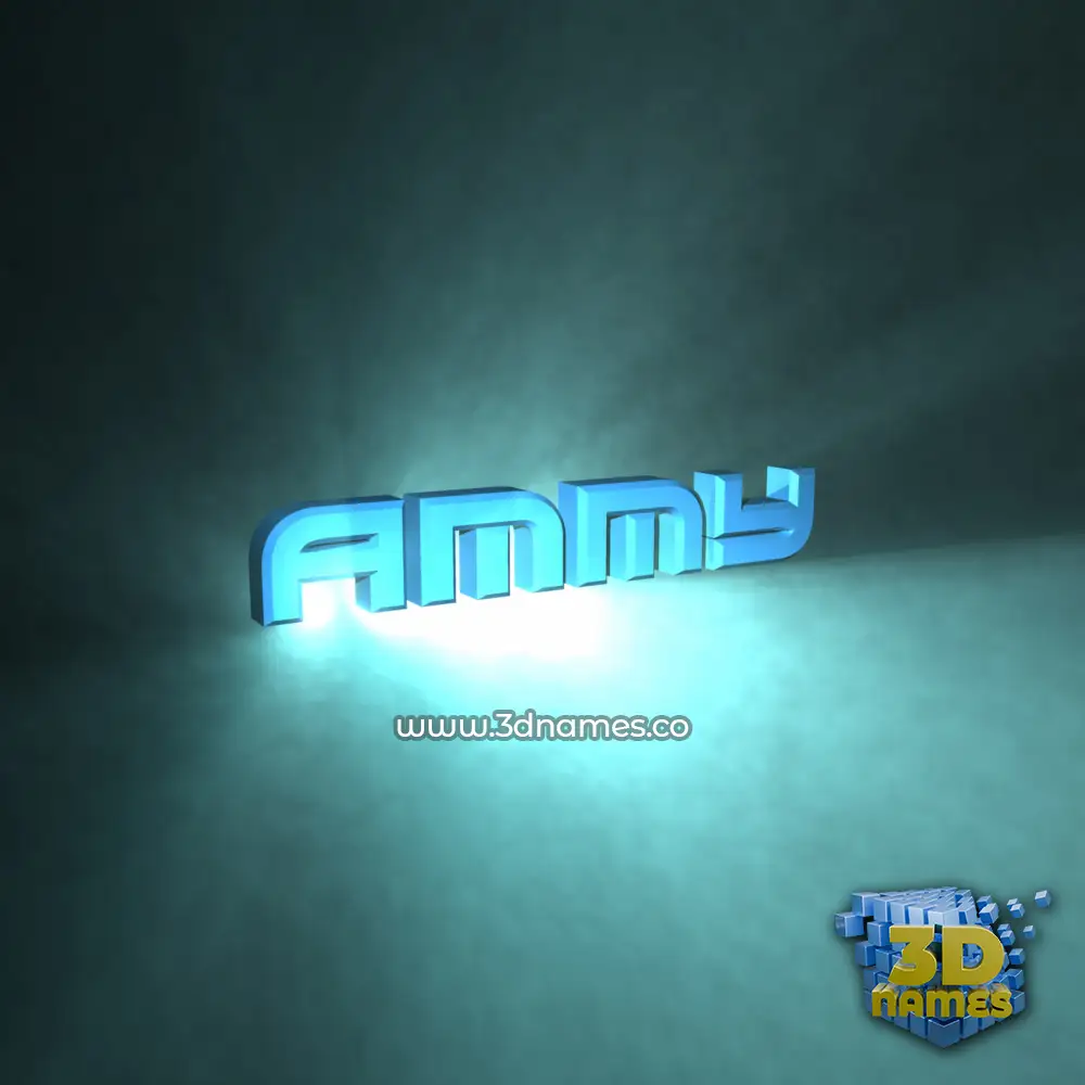 ammy in Light Shine style - 3D name wallpaper
