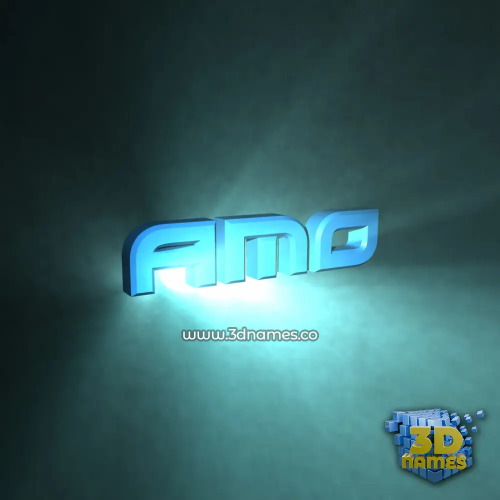 amo in Light Shine style - 3D name wallpaper