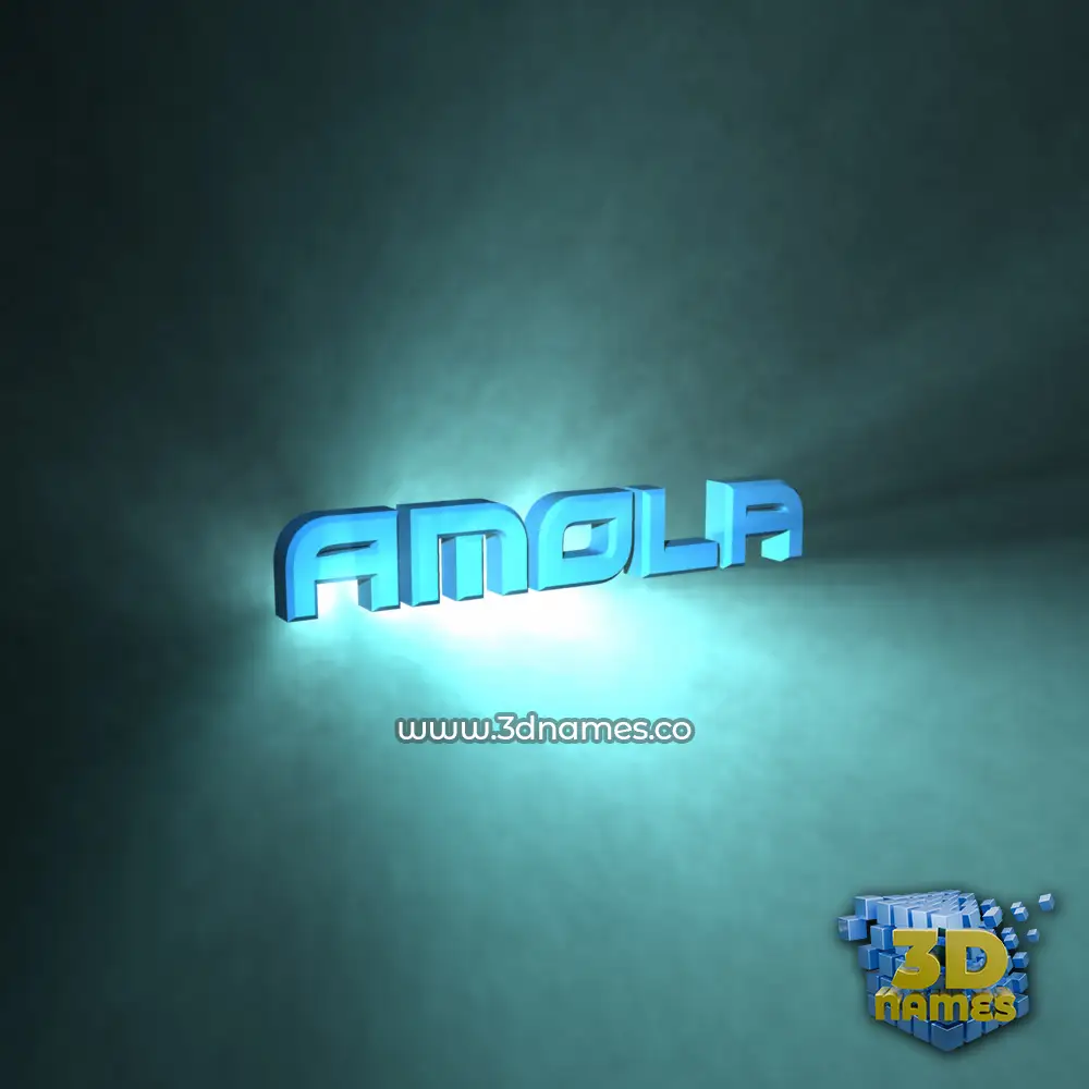 amola in Light Shine style - 3D name wallpaper