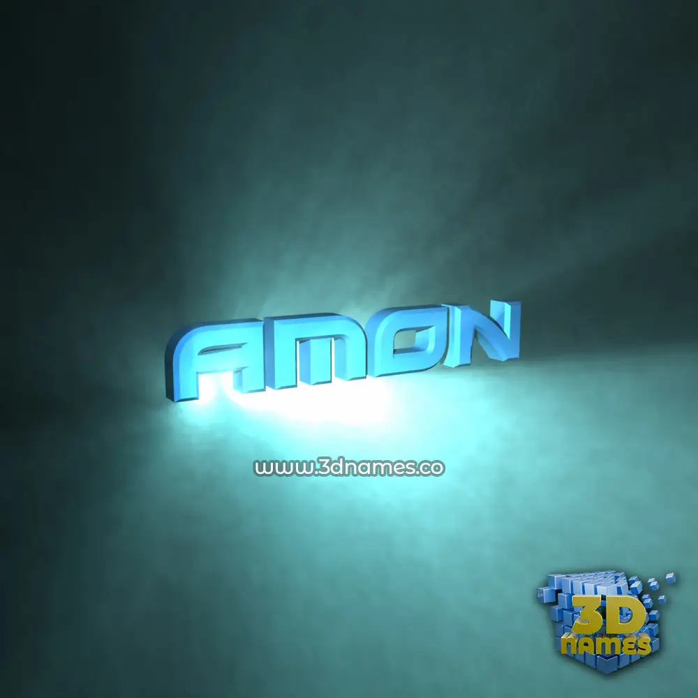 amon in Light Shine style - 3D name wallpaper