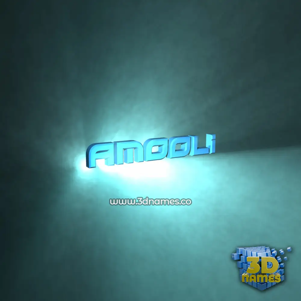 amooli in Light Shine style - 3D name wallpaper