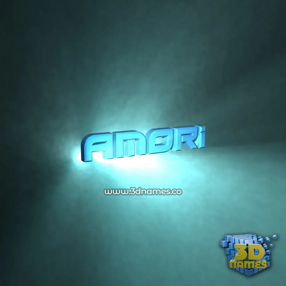 amori in Light Shine style - 3D name wallpaper
