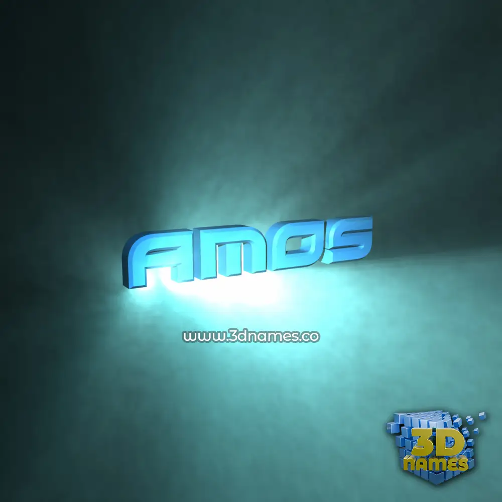 amos in Light Shine style - 3D name wallpaper