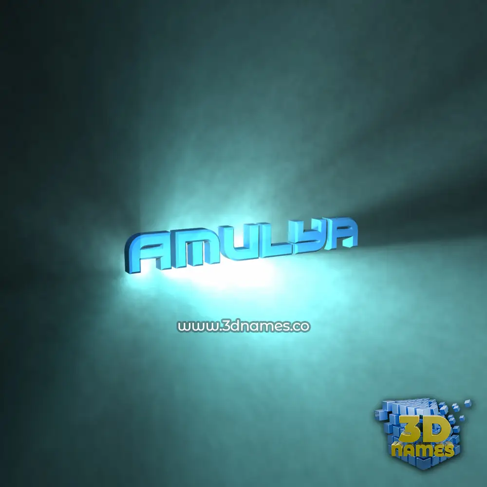 amulya in Light Shine style - 3D name wallpaper