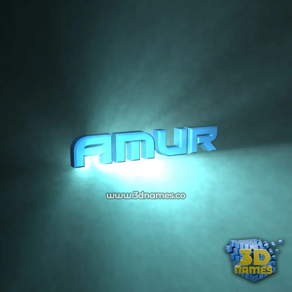 amur in Light Shine style - 3D name wallpaper