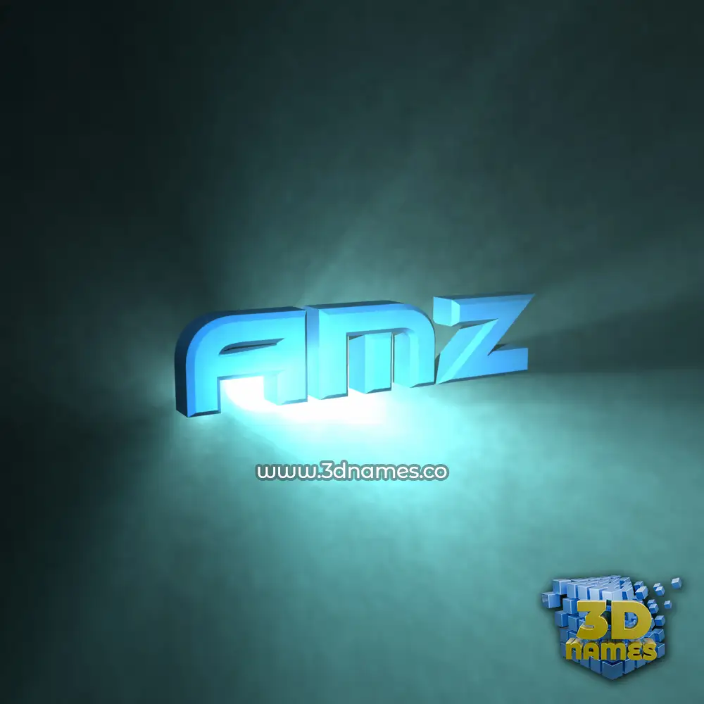 amz in Light Shine style - 3D name wallpaper