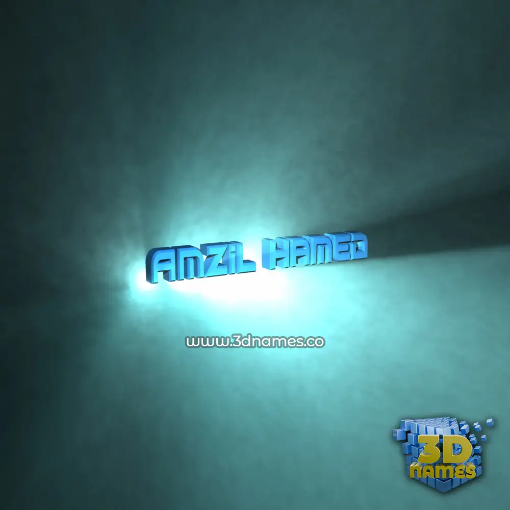amzil hamed in Light Shine style - 3D name wallpaper