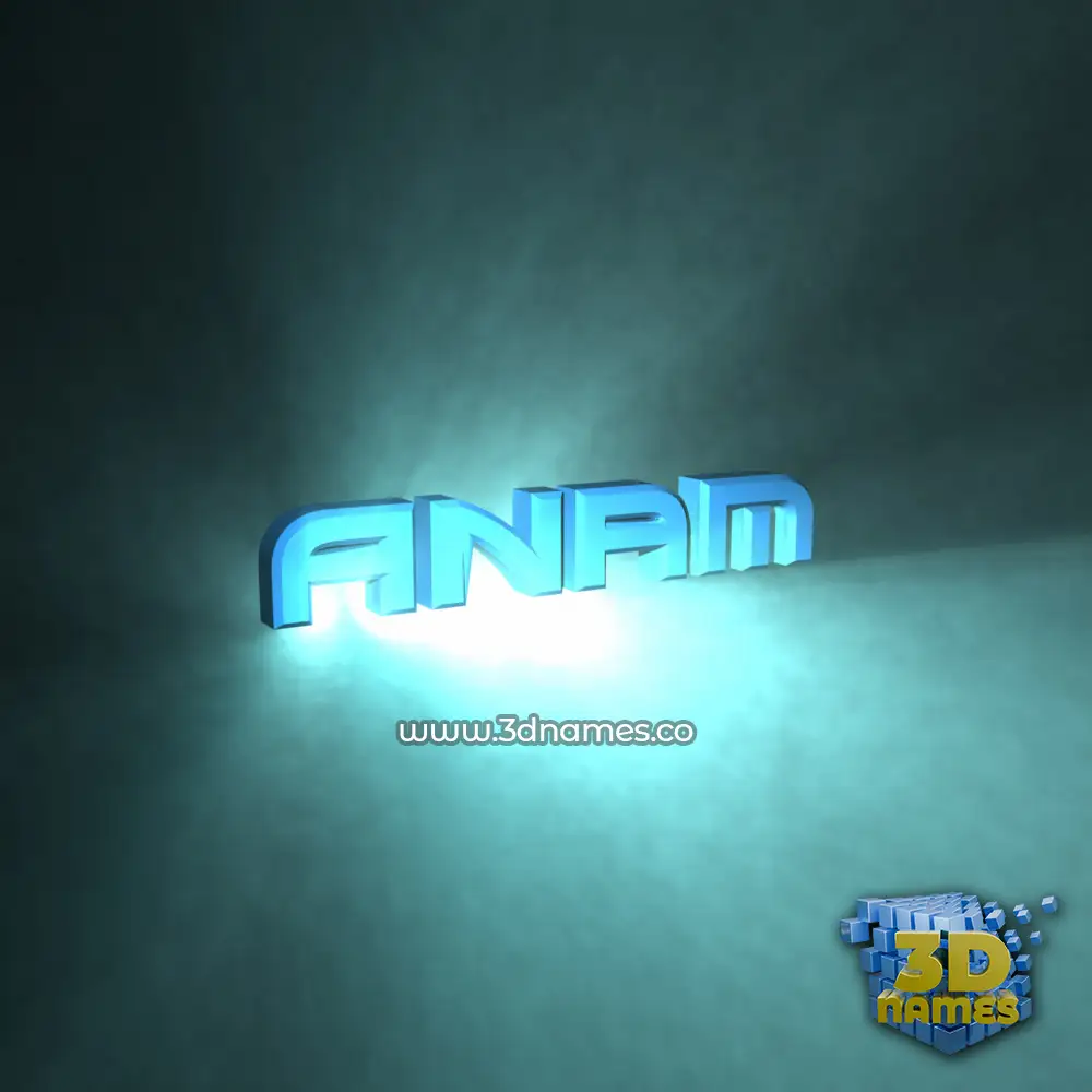 anam in Light Shine style - 3D name wallpaper